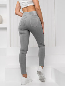 Leggings in denim da donna grigio Bolf S111