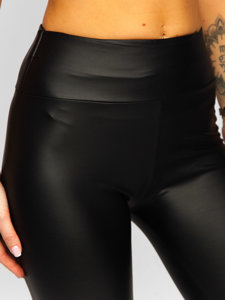 Leggings in ecopelle da donna nero Bolf YY83NM