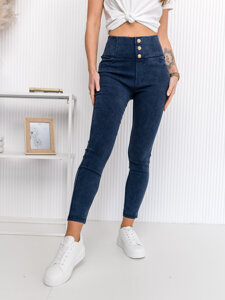 Leggings in jeans da donna blu Bolf S110