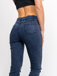 Leggings in jeans da donna blu Bolf S113