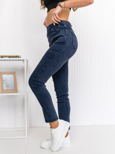 Leggings in jeans da donna blu Bolf S113