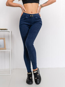 Leggings in jeans da donna blu Bolf W7059