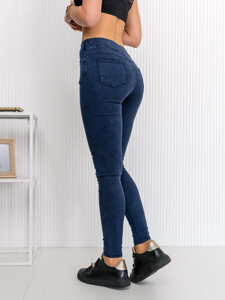 Leggings in jeans da donna blu Bolf W7059