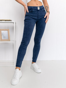 Leggings in jeans da donna blu Bolf W7260