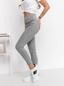 Leggings in jeans da donna grigio Bolf S110