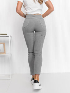 Leggings in jeans da donna grigio Bolf S113