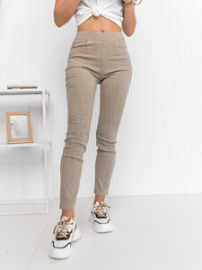 Leggings in jeans da donna marrone Bolf S113