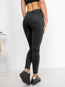 Leggings in jeans da donna nero Bolf W7260