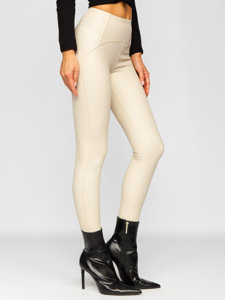 Leggings in similpelle da donna beige Bolf J51700