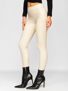 Leggings in similpelle da donna beige Bolf J51700