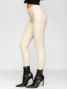 Leggings in similpelle da donna beige Bolf J51700