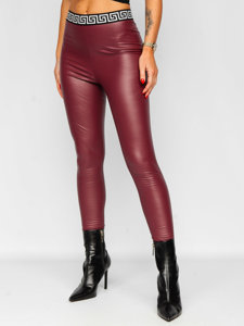 Leggings in similpelle da donna bordò Bolf MY16572