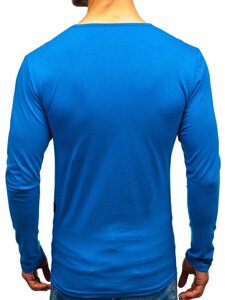 Longsleeve abbottonato da uomo azzurro Bolf 1114