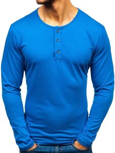 Longsleeve abbottonato da uomo azzurro Bolf 1114