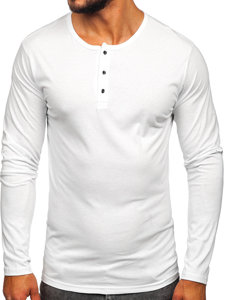 Longsleeve abbottonato da uomo bianco Bolf 1114