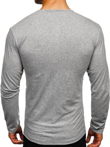 Longsleeve abbottonato da uomo grigio Bolf 1114