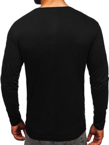 Longsleeve abbottonato da uomo nero Bolf 1114