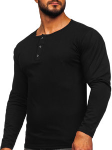 Longsleeve abbottonato da uomo nero Bolf 1114