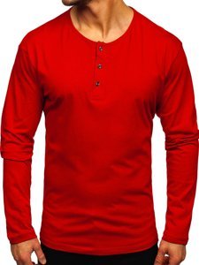 Longsleeve abbottonato da uomo rosso Bolf 1114