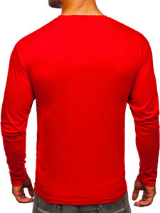 Longsleeve con stampa da uomo rosso Bolf 1219