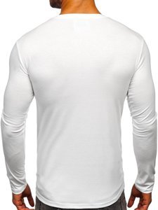 Longsleeve liscio da uomo bianco Bolf 2088L