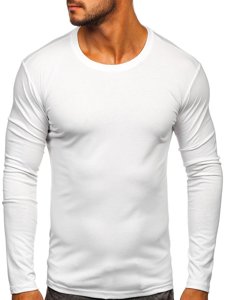 Longsleeve liscio da uomo bianco Bolf 2088L