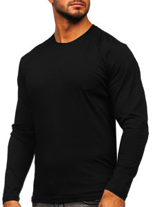 Longsleeve senza stampa da uomo nero Bolf 1209