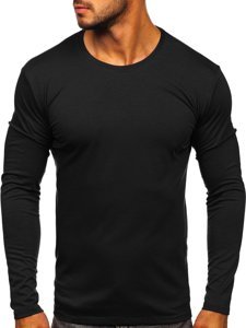 Longsleeve senza stampa da uomo nero Bolf 2088L