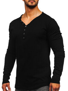 Longsleeve senza stampa da uomo nero Bolf 5059