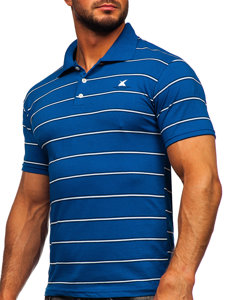 Maglietta polo da uomo azzurra Bolf 14954