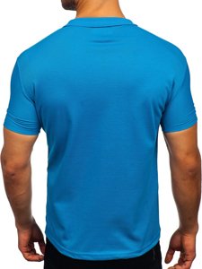 Maglietta polo da uomo azzurra Bolf GD02