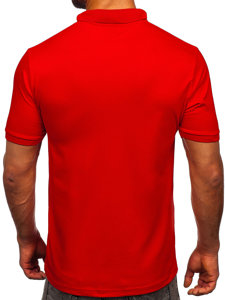 Maglietta polo da uomo rossa Bolf 0002