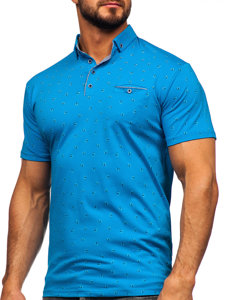 Maglietta polo da uomo turchese Bolf 192657