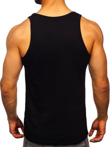 Maglietta tank top con stampa nera Bolf 14830