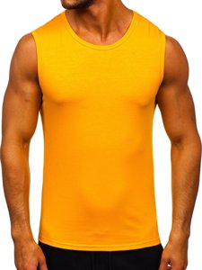 Maglietta tank top senza stampa arancione Bolf 99001