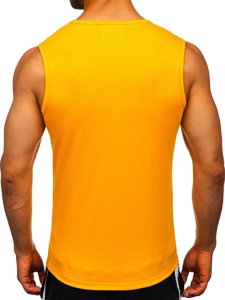 Maglietta tank top senza stampa arancione Bolf 99001