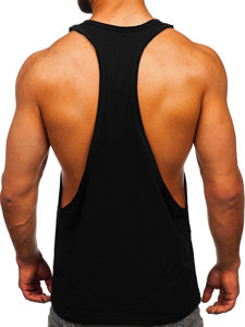 Maglietta tank top senza stampa da uomo nera Bolf 1245