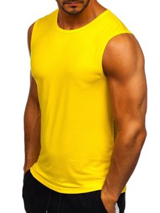 Maglietta tank top senza stampa gialla-fluorescente Bolf 99001