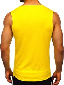 Maglietta tank top senza stampa gialla-fluorescente Bolf 99001