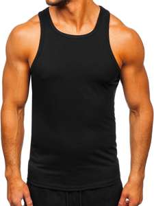 Maglietta tipo tank top con stampa nera Bolf 99003