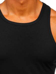 Maglietta tipo tank top con stampa nera Bolf 99003