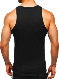 Maglietta tipo tank top con stampa nera Bolf 99003