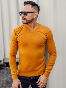 Maglione a scollo V da uomo cammello Bolf YY03