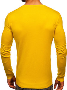 Maglione a scollo V da uomo giallo Bolf MMB601