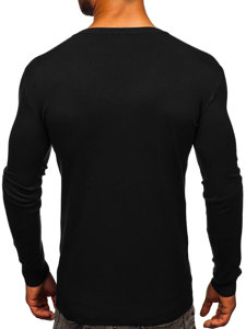 Maglione a scollo V da uomo nero Bolf MMB601