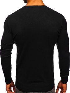 Maglione a scollo V da uomo nero Bolf YY03