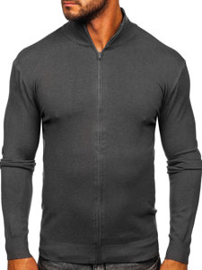 Maglione a zip da uomo antracite Bolf MM6004