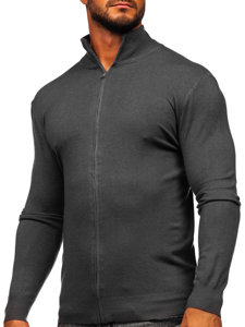 Maglione a zip da uomo antracite Bolf MM6004