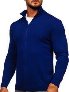 Maglione a zip da uomo indaco Bolf MM6004