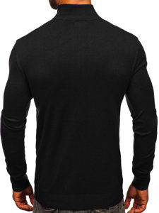 Maglione a zip da uomo nero Bolf MM6004